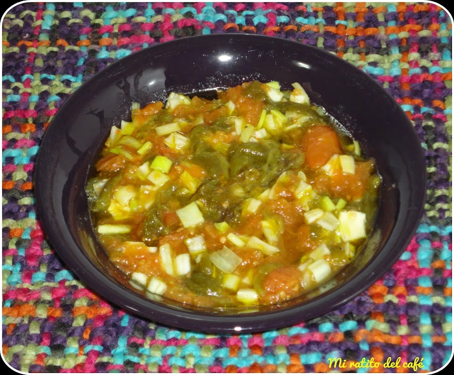 Picadillo de pimientos asados