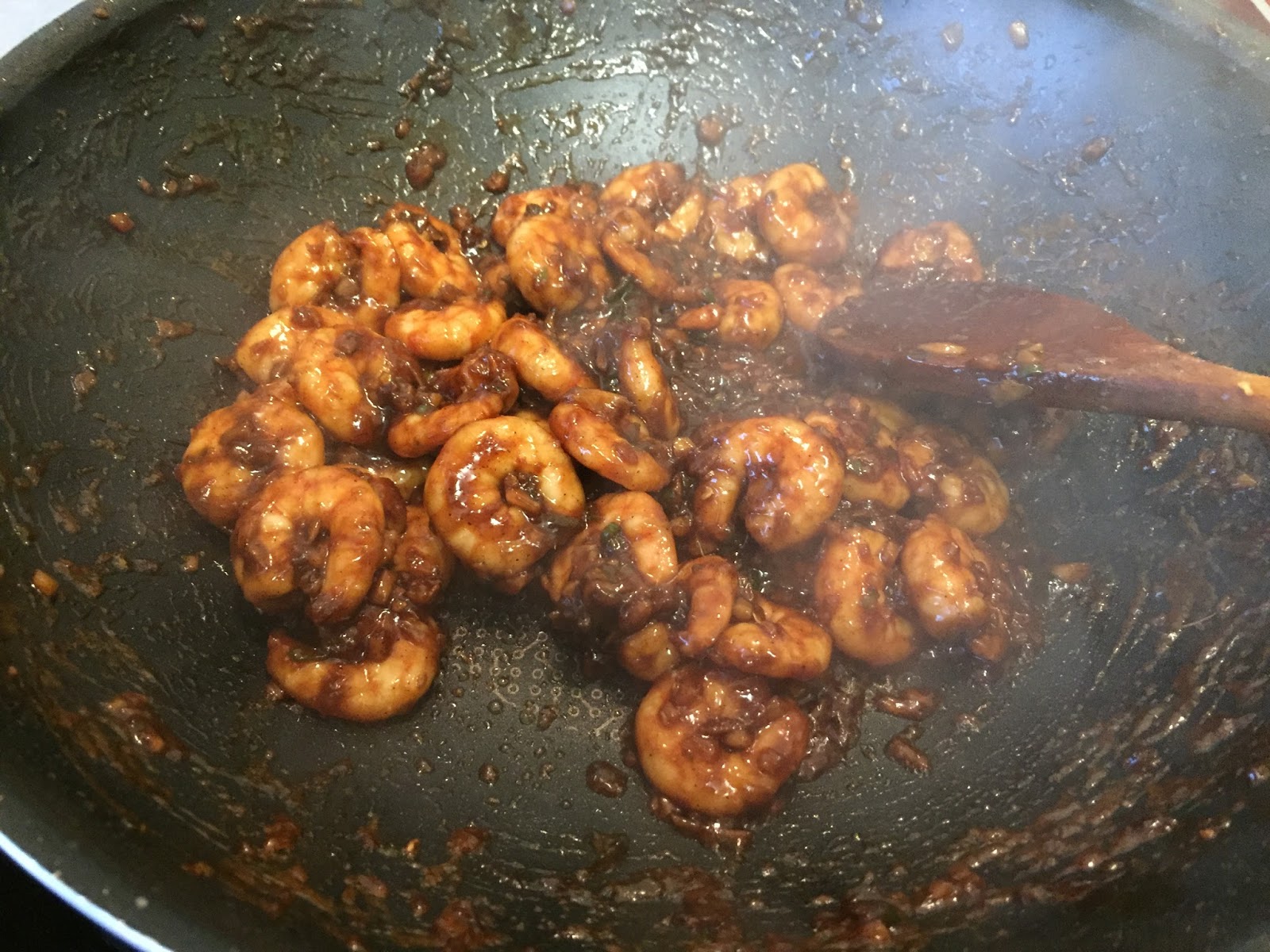 Piyush & Kirti's Kitchen Chili Honey BBQ Prawns