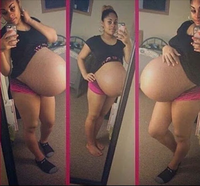 Check-Out This Lady's Big Baby Bump Everyone Is Talking About; Biggest Ever? 