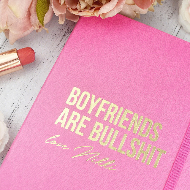 Prezzybox Boyfriends Are Bullshit personalised pink notebook, Lovelaughslipstick Blog