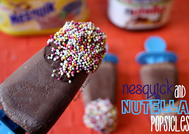 Nesquick and Nutella Popsicles