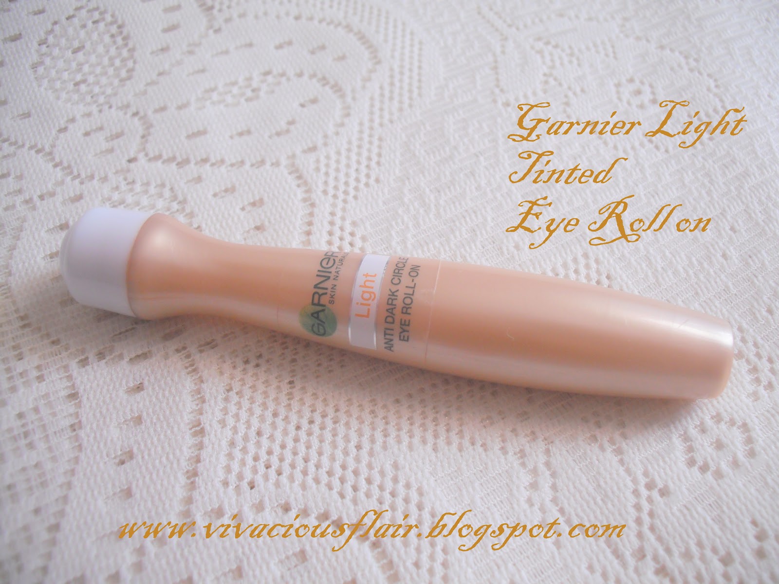 Vivacious Flair Garnier Anti Dark Circle Tinted Eye Roll On My review, pics and swatches