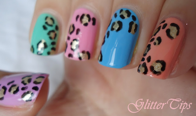 Glitter Tips: Makeup Savvy 15 Day Nail Challenge - Day 8 - Leopard Print