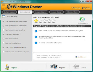 صورة من برنامج Windows Doctor