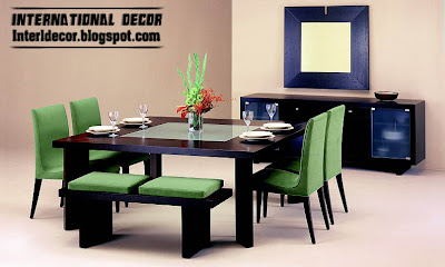 modern Italian dining room furniture ideas, green dining room furniture design