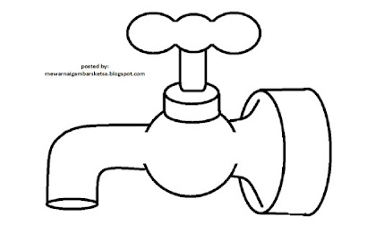 Gambar Mewarnai Menarik Mewarnai Gambar Kran Air