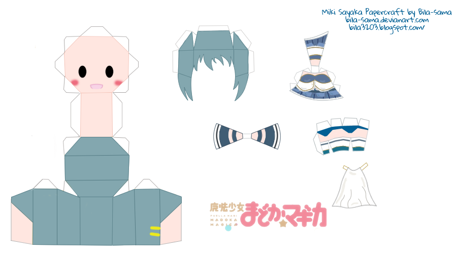Паперкрафт хатсуне мику схема