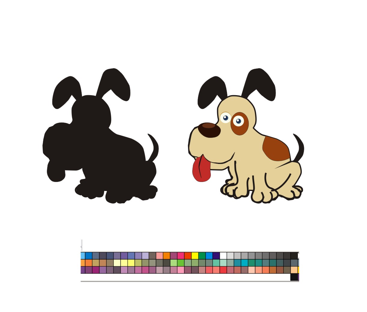 tutorial corelDraw Small Dog Picture Made With CorelDraw