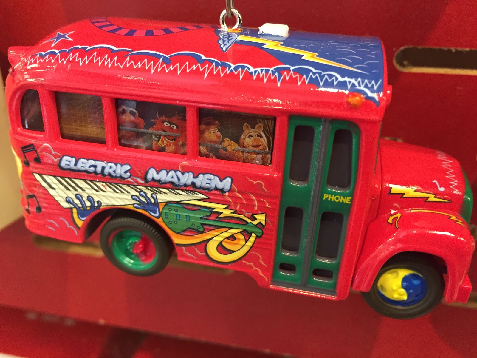 Muppet Stuff: Review: Hallmark Electric Mayhem Bus Ornament!