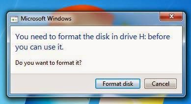 Mengatasi flashdisk yang tidak bisa di format “You need to format the ...