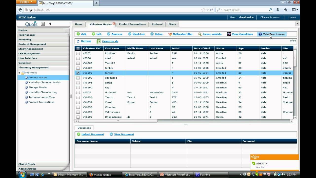 Clinical trial management system