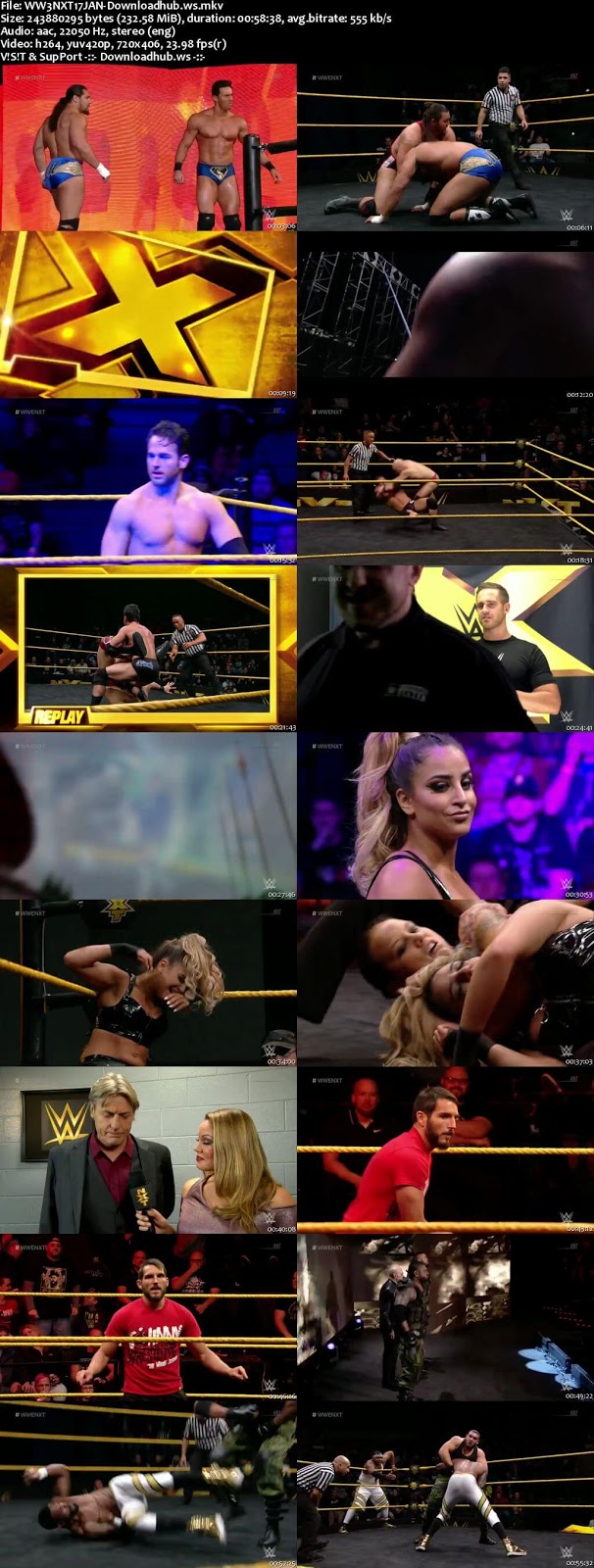 WWE NXT 17 January 2018 480p HDTV Download