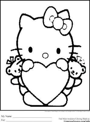 coloring pages hello kitty