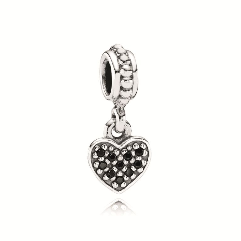 each solid sterling silver charm is hand set with the sparkling stones