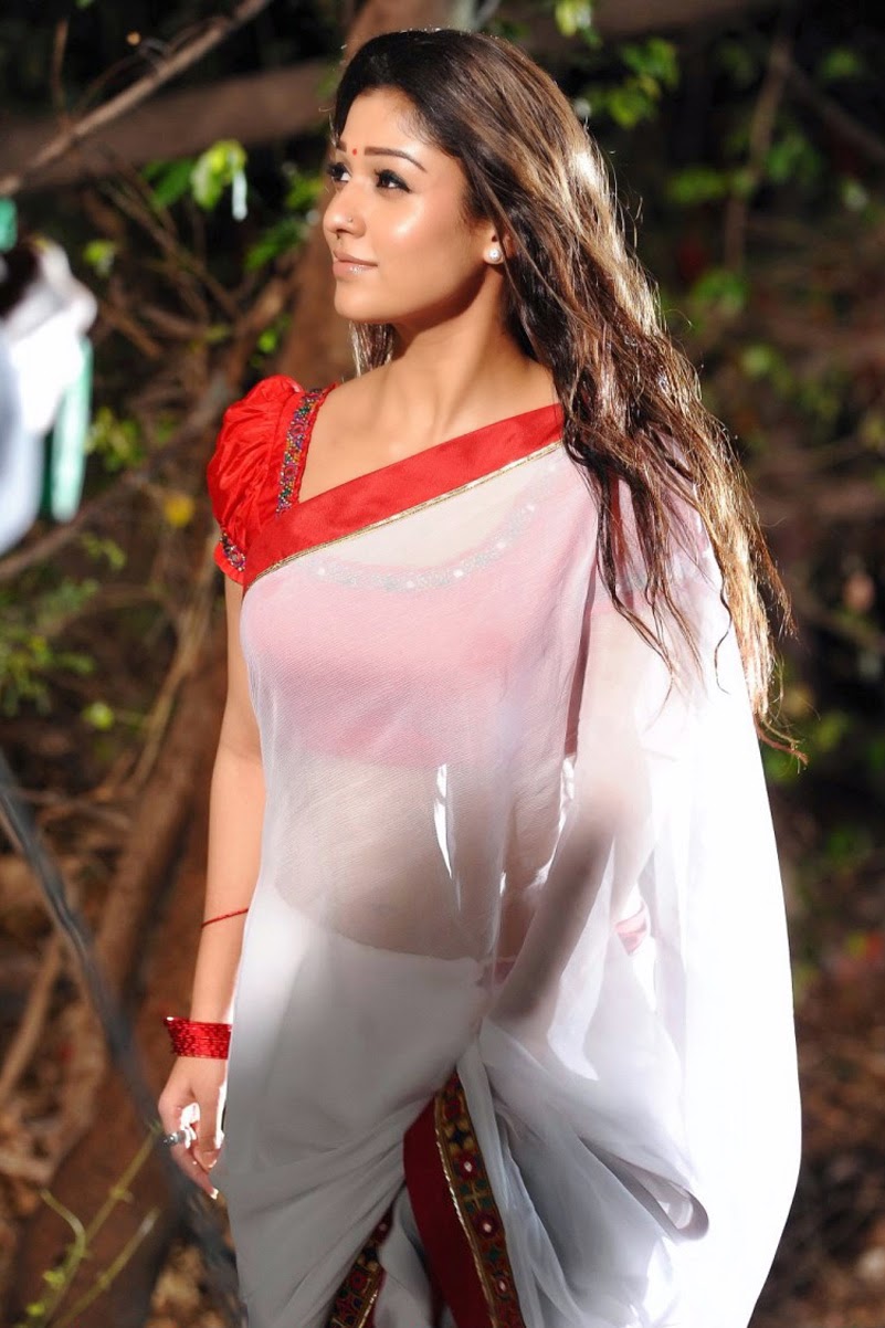 Nayanthara in White Saree Hot Stills - FILM ACTRESS PLUS