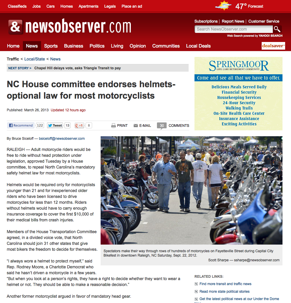 Could North Carolina Be Repealing Helmet Laws For Motorcycles? Rusty