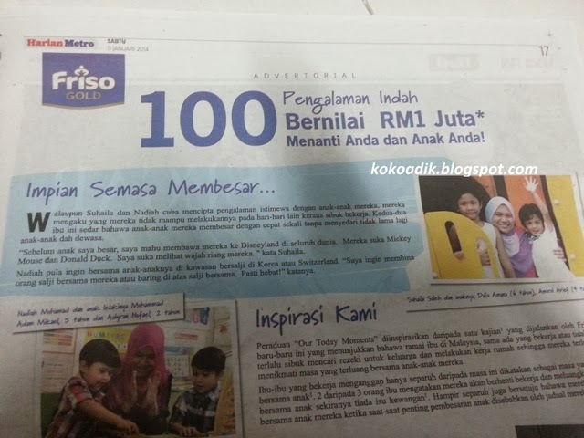 FEATURED IN HARIAN METRO : FRISO CAMPAIGN