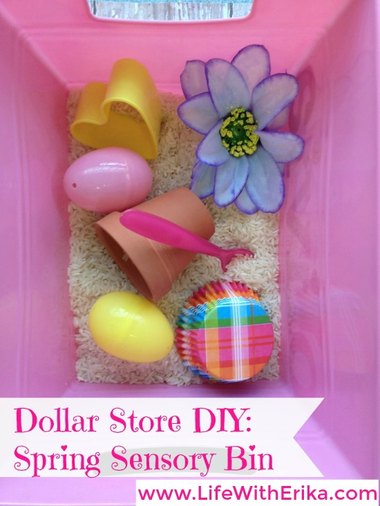 Life with Erika Dollar Store DIY Spring Sensory Bin