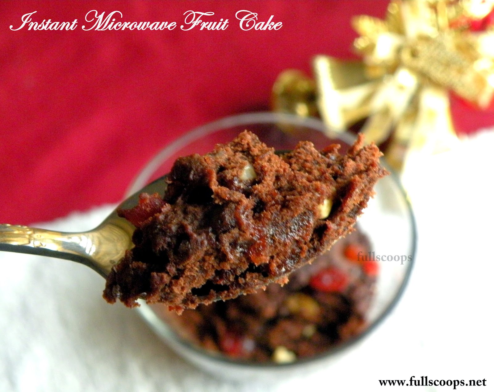 Instant Microwave Fruit Cake (no eggs & no butter) Full Scoops A