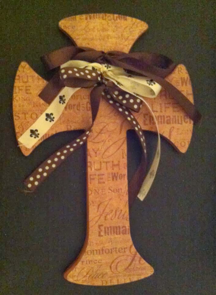 Cross Chip Decor from Hobby Lobby and Cricut Cartridge