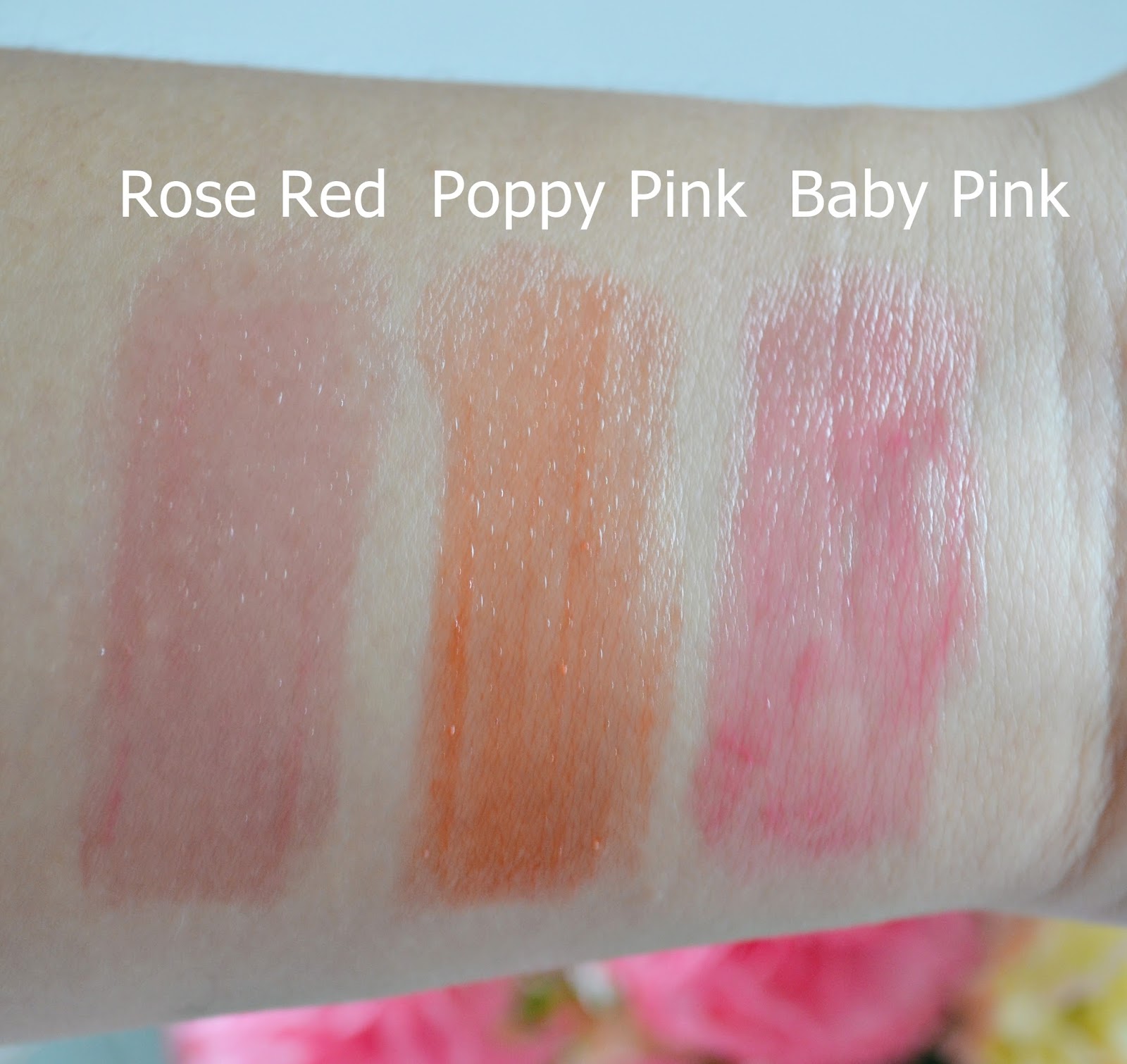 Lip Ice Tinted Lip Balm Baby Pink, Poppy Pink and Rose Red All About