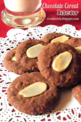 Chocolate Cereal Biscuit Recipe @ treatntrick.blogspot.com