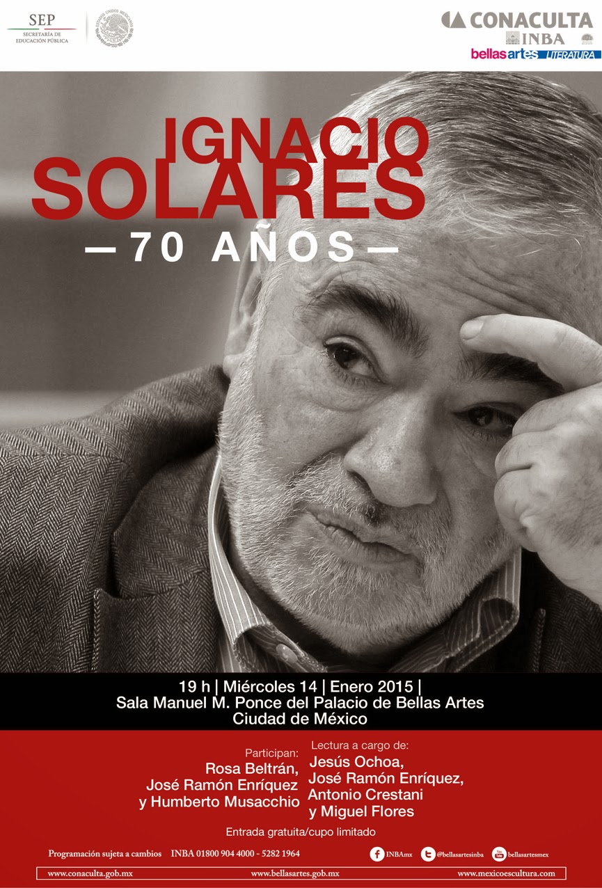 Homenaje por los 70 años de Ignacio Solares en el Palacio de Bellas Artes