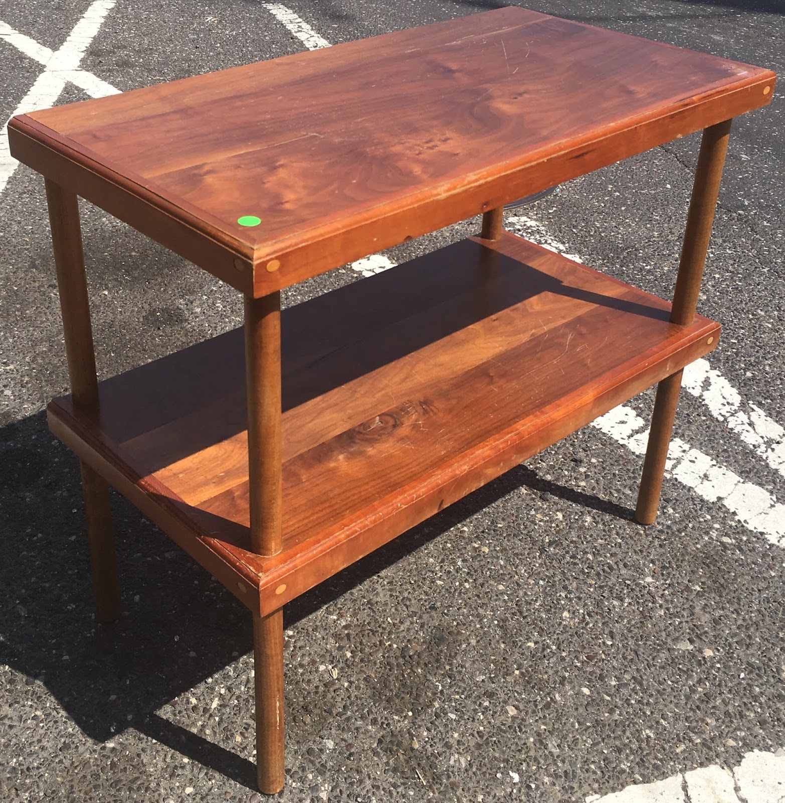 Uhuru Furniture & Collectibles Table with Shelf 45 SOLD