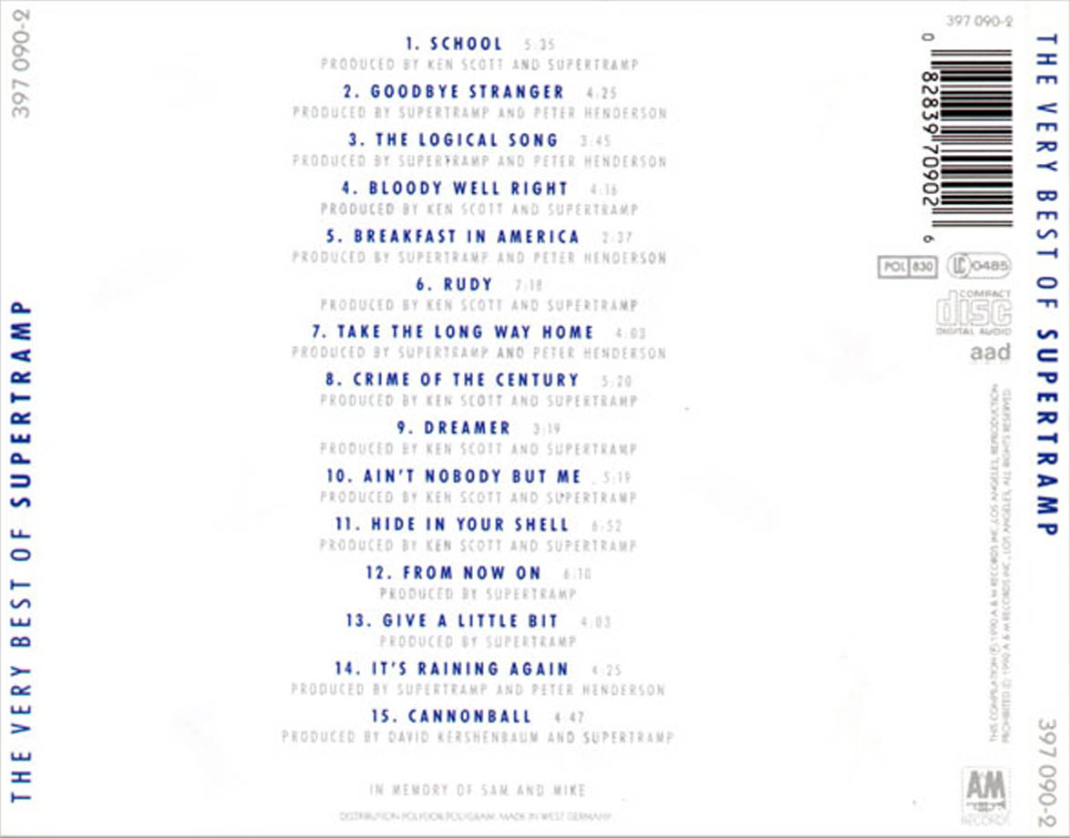 CARATULAS DE CDS - (Mi Colección): Supertramp - The Very Best Of