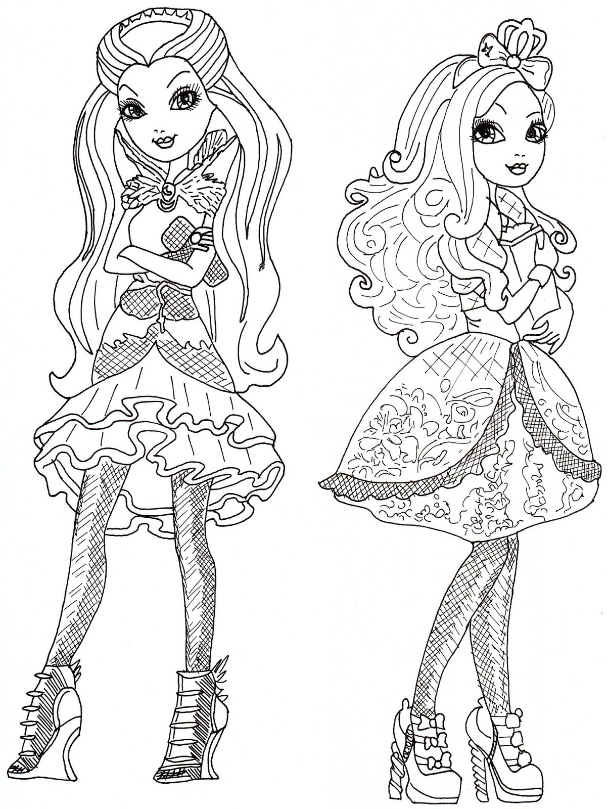 Free Printable Ever After High Coloring Pages June 2013