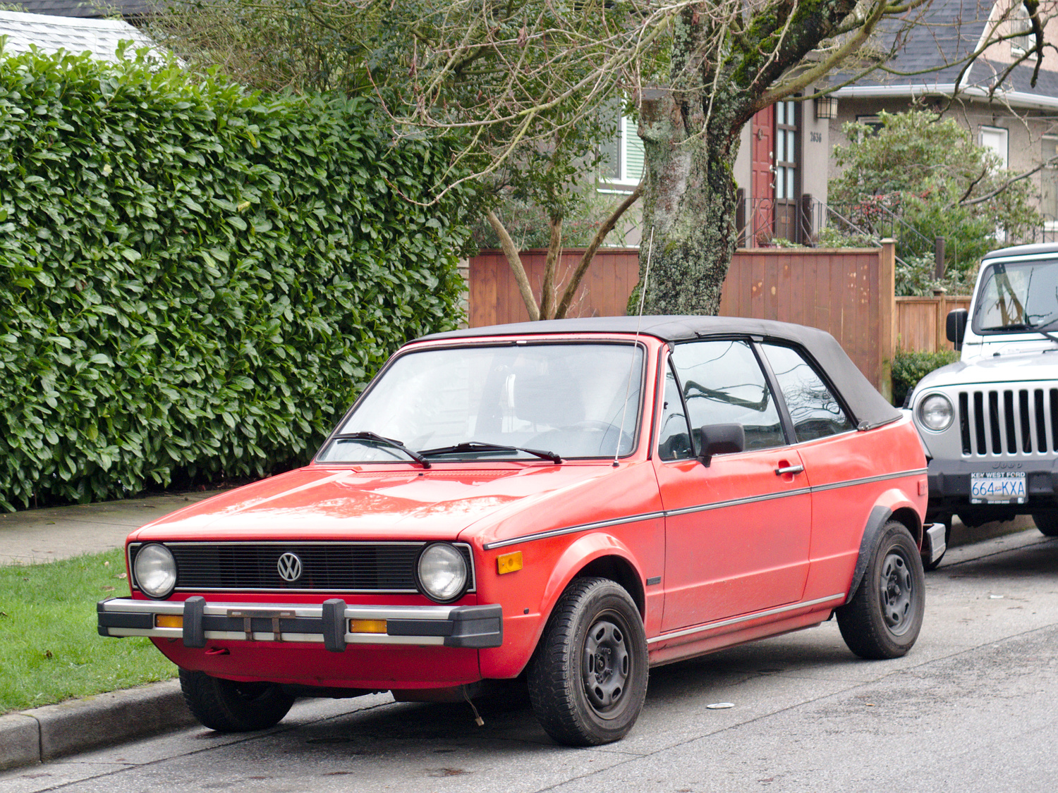 Old Parked Cars Vancouver: 1981 Volkswagen Rabbit Cabriolet