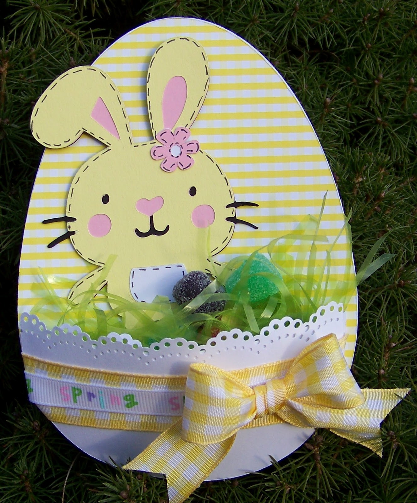My Happy Place Easter egg pocket card