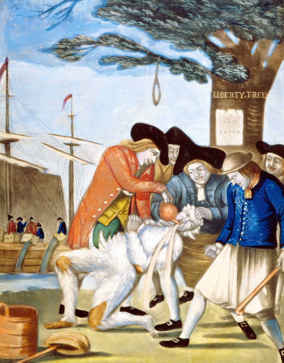 British Tars 1740 1790 Bostonians Paying The Excise Man Or Tarring And Feathering 1774