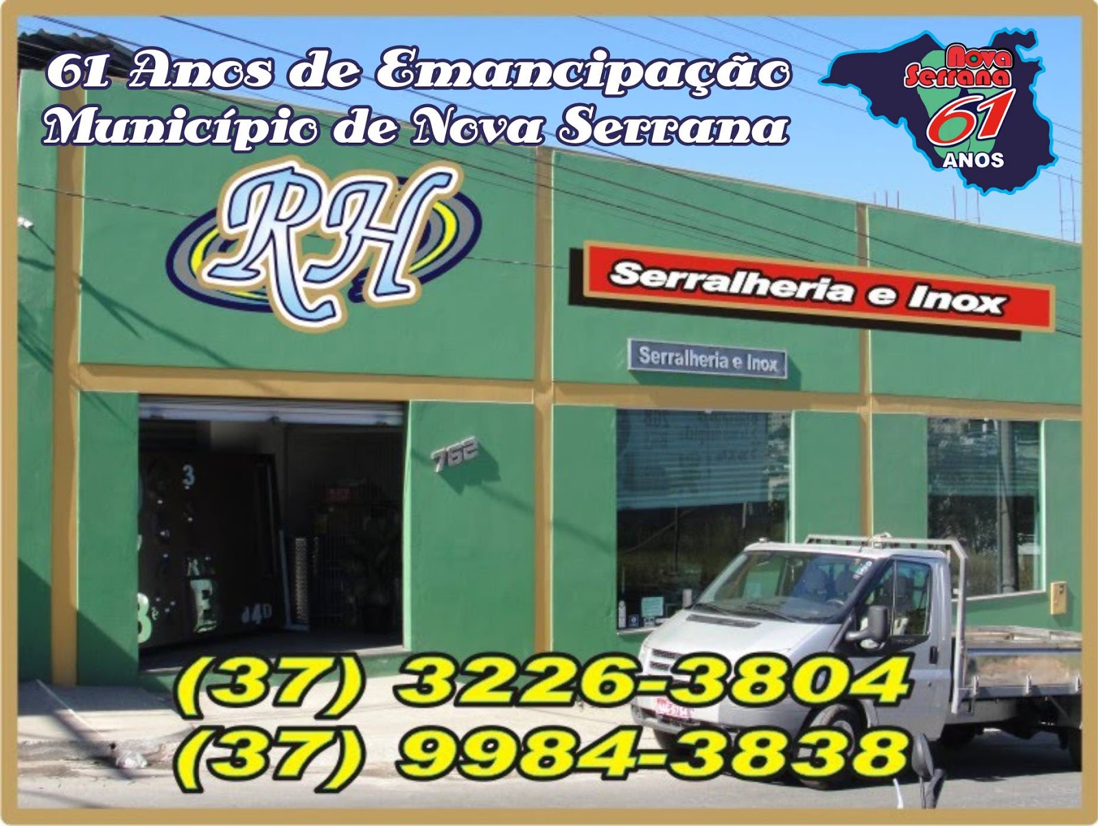 Nova Serrana Polo Industrial Novo Endereço da RH Serralheria em Nova