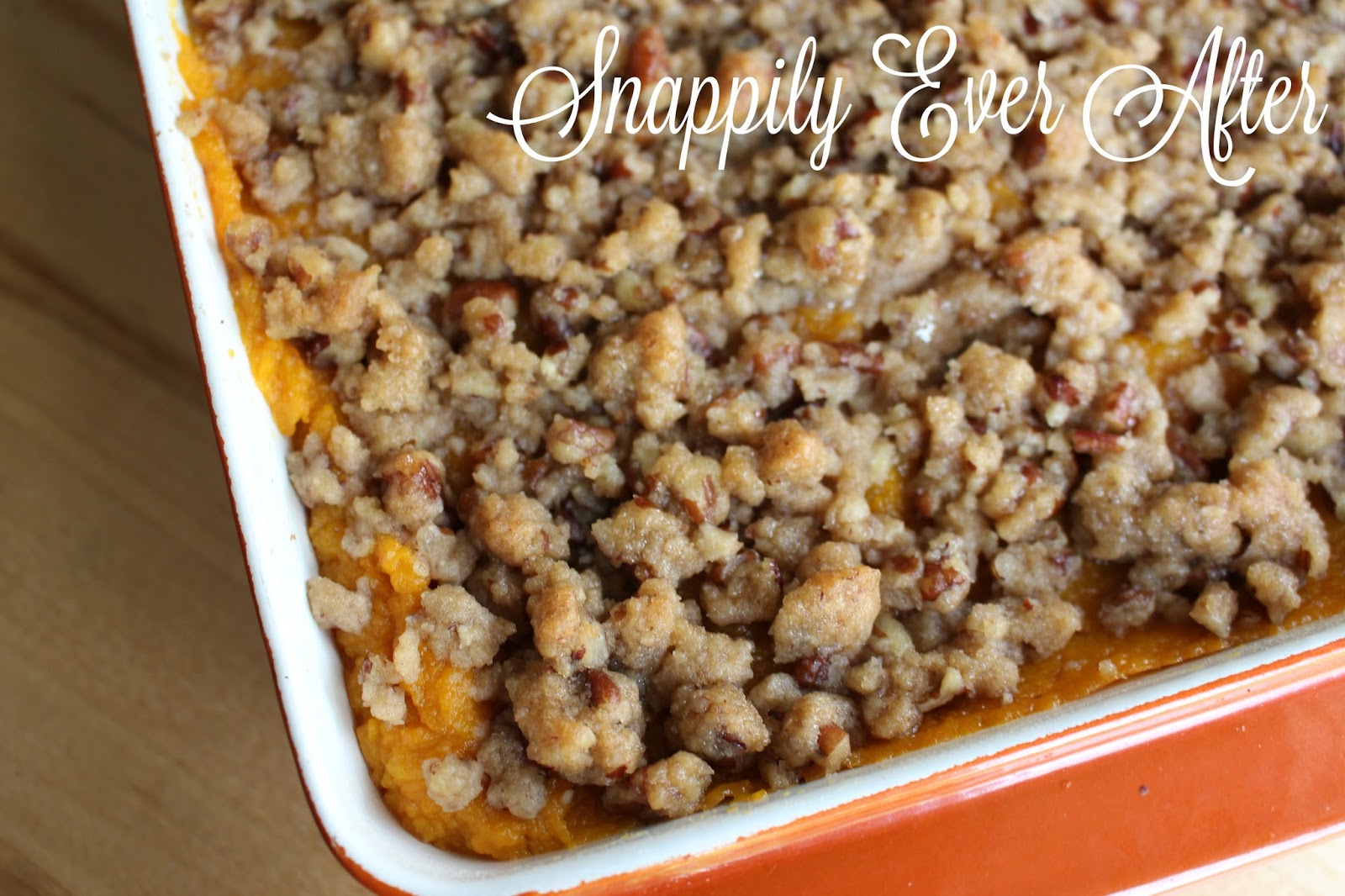 Snappily Ever After Whipped Butternut Squash Casserole with Pecan