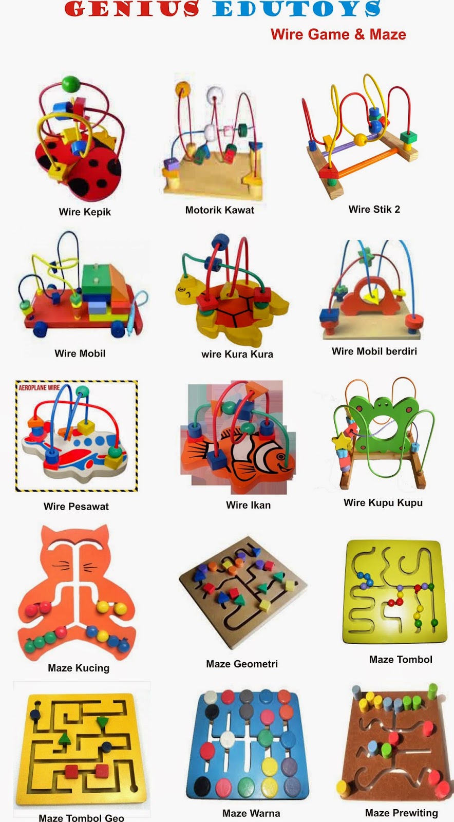 Katalog Produksi Mainan Edukatif Anak 