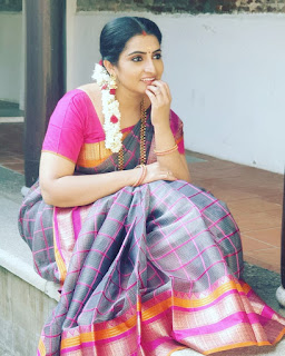 Serial Actress Sujitha Dhanush Beautiful Saree Pics