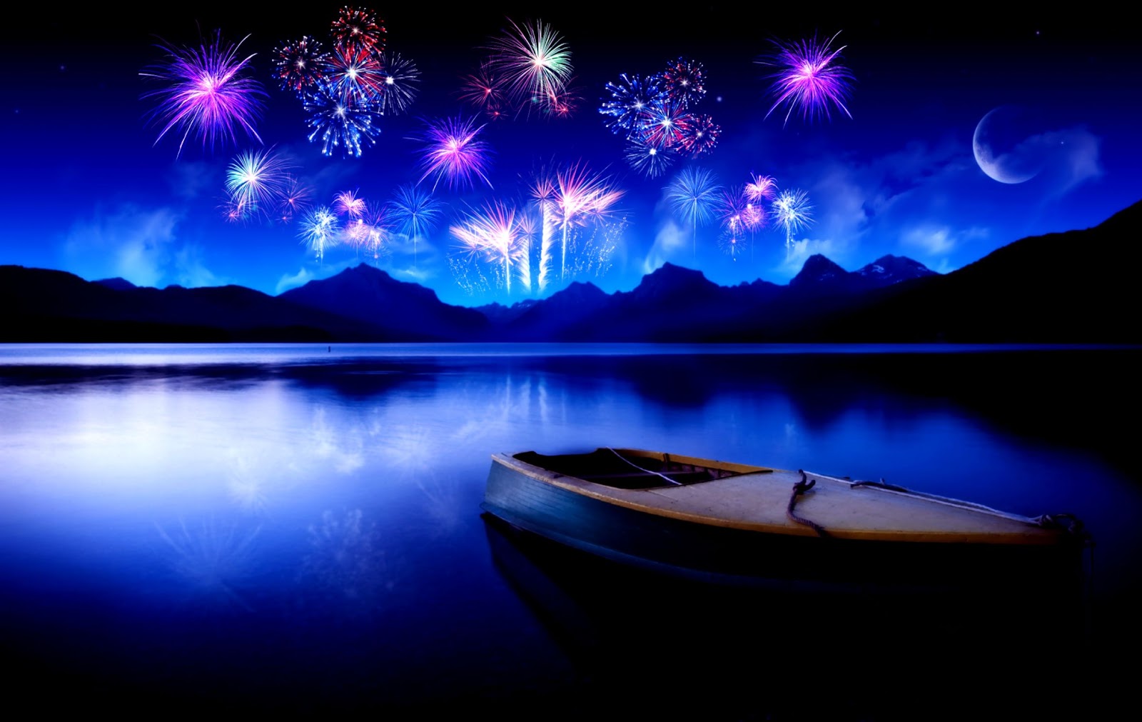 2015 New Year Wallpaper Fireworks GIF Download