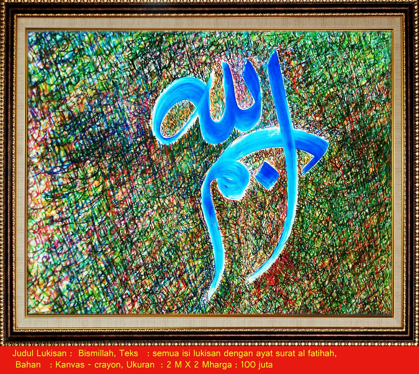 Gambar Kaligrafi Arab Menggunakan Crayon - Contoh Kaligrafi