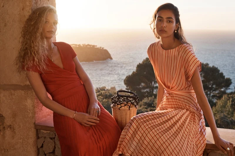 Frederikke Sofie and Nora Attal star in Mango A House With a View spring-summer 2019 editorial