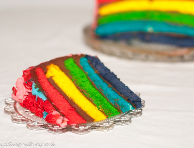 Tort curcubeu / Rainbow cake