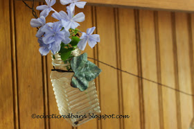 Eclectic Red Barn: Bottle garland with Plumbago