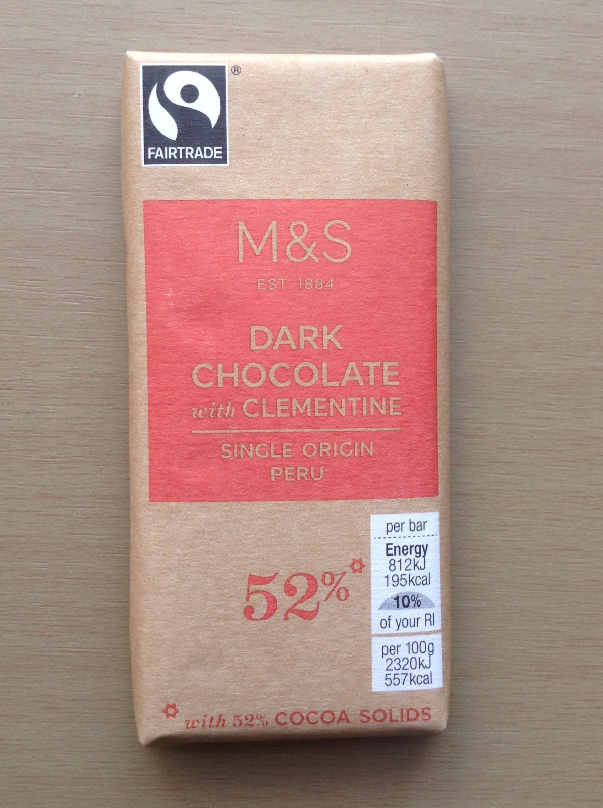 Marks & Spencer Dark Chocolate with Clementine