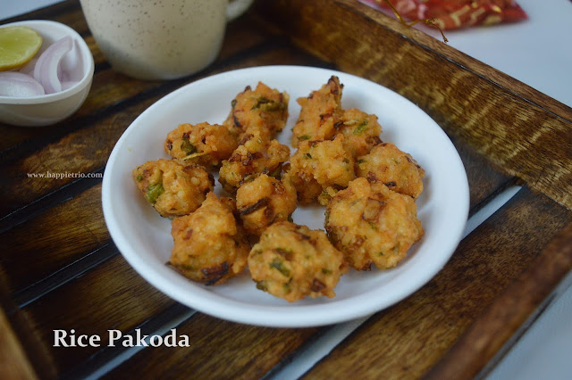 Rice Pakoda Recipe | Leftover Rice Pakora | Rice Fritters