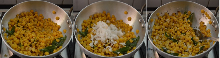 How to make Channa Dal Sundal- Step 3