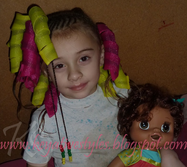 Hair And Fashion Style Remix Half Back Cornrows With Curls (Half Up