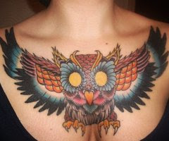 Cool Owl Tattoos On Chest Picture 10