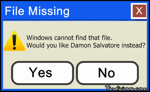 Windows Error Meme Damon TVD