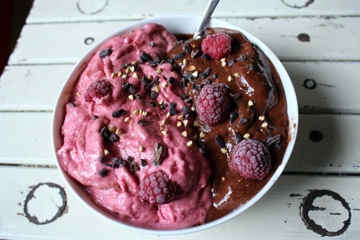 Raspberry + Chocolate Ice Cream (raw, vegan) Homestead Herbs