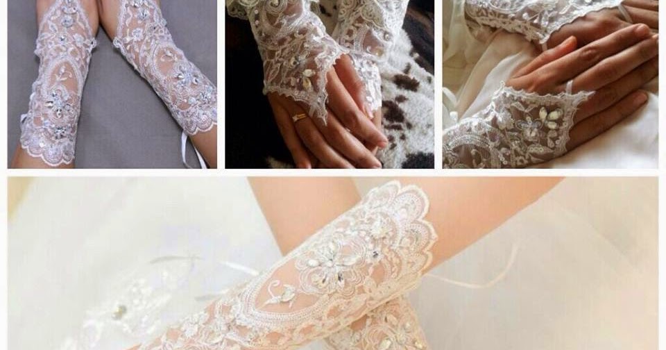 gambar gamis pengantin putih dengan detail pergelangan tangan